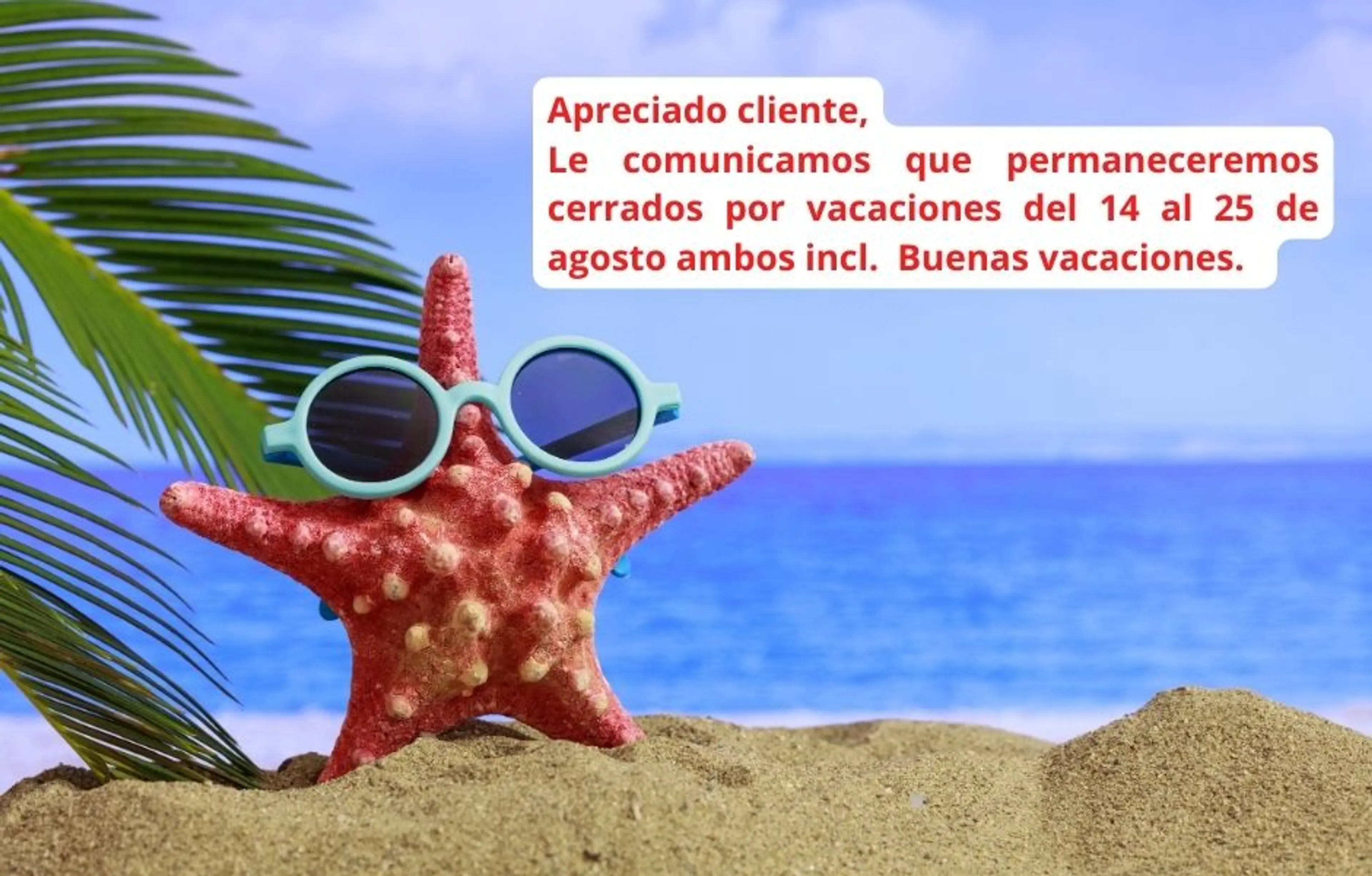 MENSAJE VACACIONES