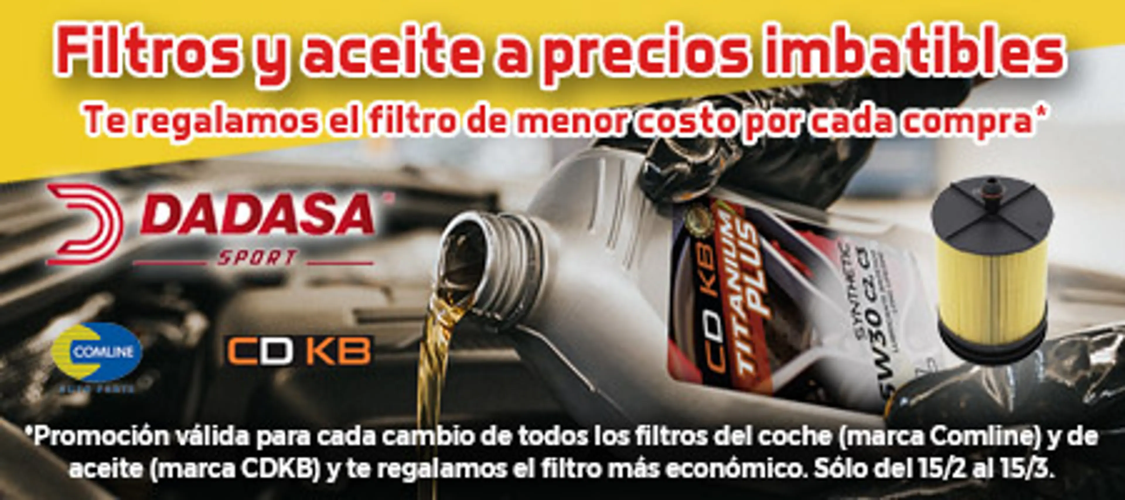 ¡Recibe un FILTRO DE REGALO con cada compra!