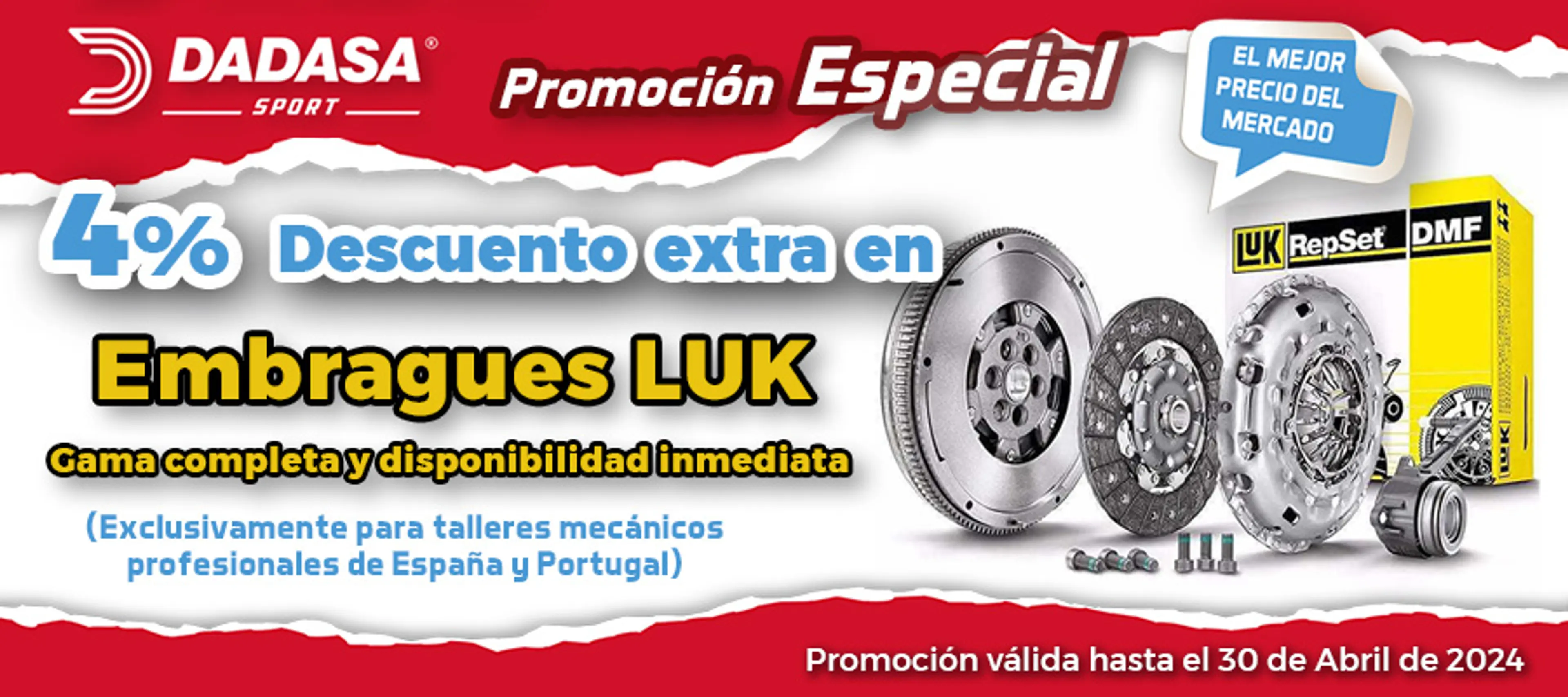 DESCUENTO EXTRA EMBRAGUES LUK HASTA EL 30 DE ABRIL